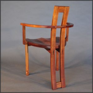 Solid Pod carver chair in Blackwood